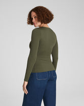 SPANXsmoothâ„¢ Jersey Crewneck Long Sleeve Top | Dark Pine